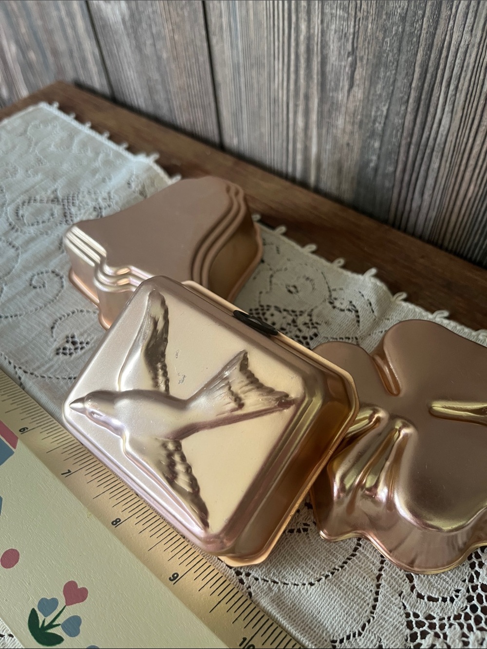 Vintage Copper Candy or Jello Molds - Set of 3
